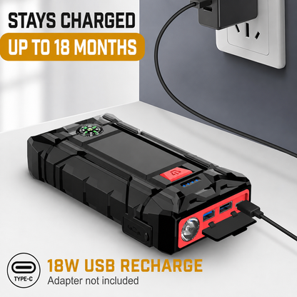 8000A 12V Car Battery Jump Starter – Portable Jump Box