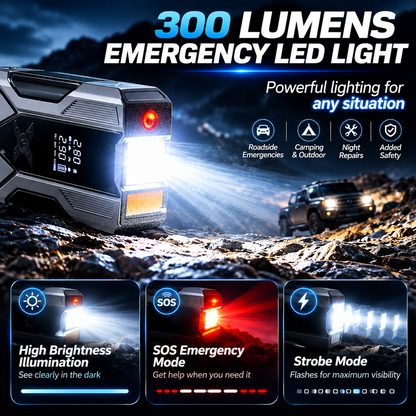 3000A Jump Starter with 150PSI Air Compressor