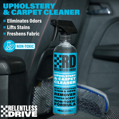 Car Carpet & Upholstery Cleaner Kit – Seat Cleaner | Car Seat Shampoo, Upholstery Stain Remover, Carpet Cleaning Kit with Brush