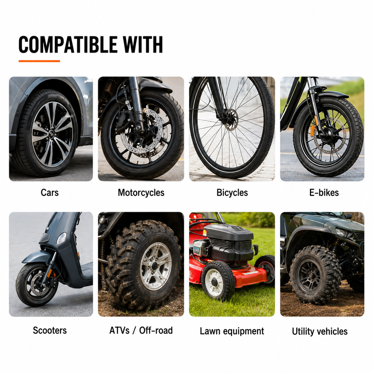 14-Piece Emergency Flat Tire Repair Kit for Cars & Motorcycles