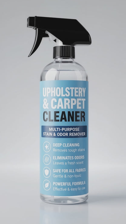 Pro Car Carpet & Upholstery Stain Remover Kit with Scrubbing Brush